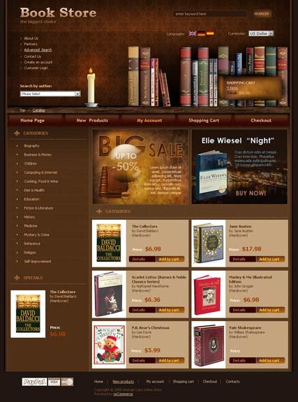 Book Store Bootstrap Template Pulp