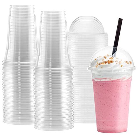 Zowzowkot Plastic cup + lid Clearance Glass&Bottle 100 Sets Plastic ...