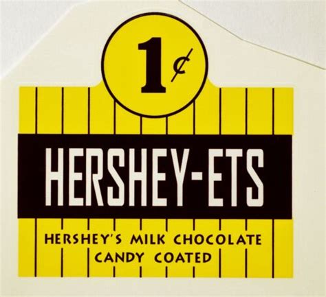 Hershey Ets One Cent Vending Coinop Water Slide Decal Dh1050 Ebay