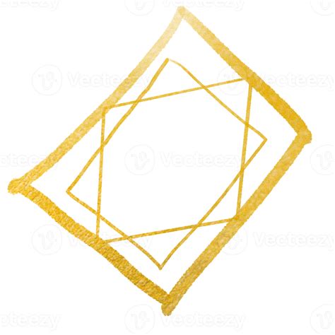 Gold Geometric Shape Frame 10870229 Png