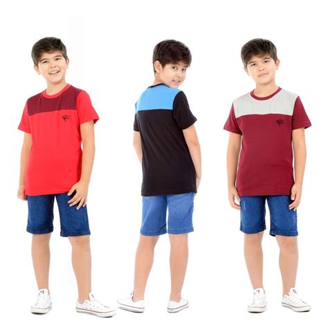 Camiseta Infantil Infanto Juvenil Raglan Masculino Menino Mercadolivre