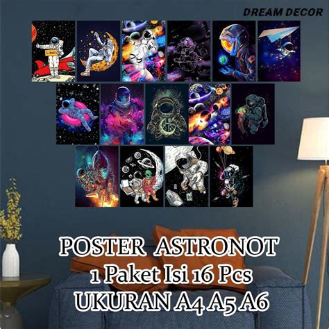 Jual Poster Dinding Kamar Astronot Hiasan Dinding Kamar Dd Ukuran