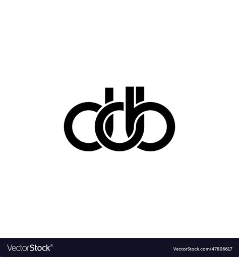 Letters ddb monogram logo design Royalty Free Vector Image