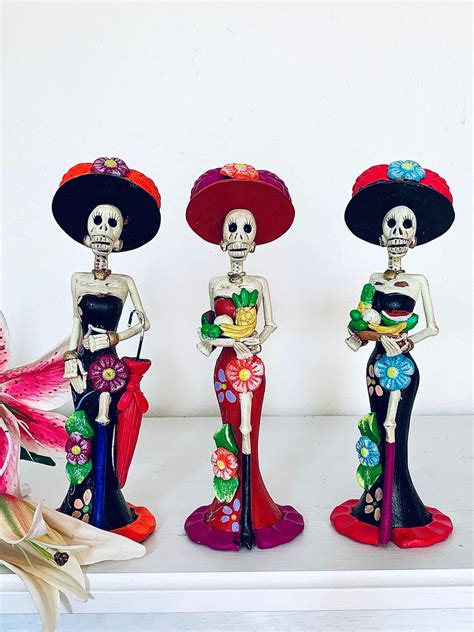 Catrina Dolls-day of the Dead Decor-handmade Dolls-ofrenda - Etsy