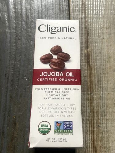 Cliganic™ Certified Organic Jojoba Oil 100 Pure And Natural • 4 Fl Oz