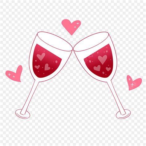 Wine Glasses Toasting Clipart Hd Png Love S Toast Red Wine Illustration Love Wine Cartoon