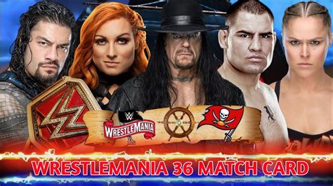 Wwe Wrestlemania 36 Full Match Card Wrestlemania 36 Card Pridictions