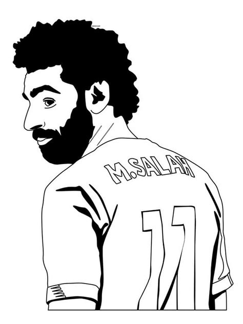 Mohamed Salah Coloring Pages In 2023 Coloring Pages Cool Coloring