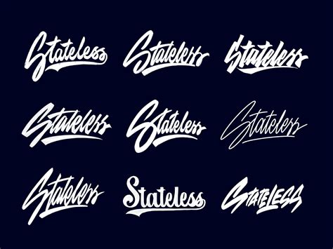 Stateless Lettering Logo Sketches Collection By Yevdokimov On Dribbble