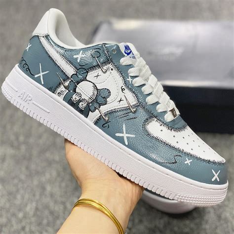 Customs Nike Air Force 1 Kaws Air Force 1 Customhand Painted Etsy