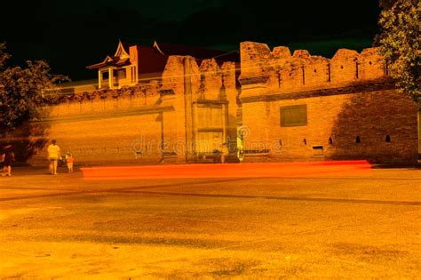 Chiang Mai Thailand May 9 2021 Tha Phae Gate At Night Editorial