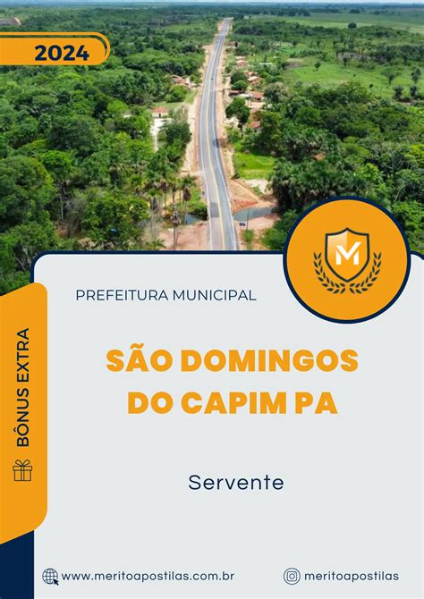 Apostila Servente Prefeitura de São Domingos do Capim PA 2024 Mérito