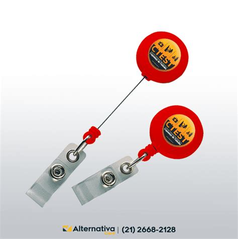 roller clip clip retratil  unid personalizado crachas