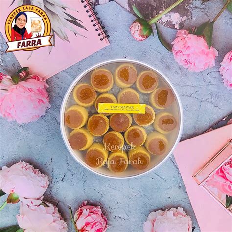 Kuih Raya Tart Mawar Nanas🍍 And Blueberry🫐 𝙆𝙚𝙧𝙚𝙥𝙚𝙠 𝙍𝙖𝙟𝙖 𝙁𝙖𝙧𝙖𝙝 𝙃𝙌 Shopee