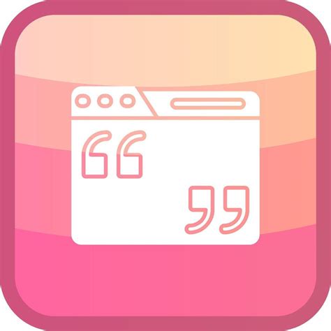 Quote Glyph Squre Colored Icon Vector Art At Vecteezy