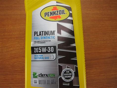 Mopar 5 Qt Pennzoil Platinum Full Synthetic 5w 30 Oil Natural Gas In