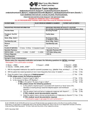 Fillable Online Botulinum Toxins A And Bcommercial Medical Benefit Drug