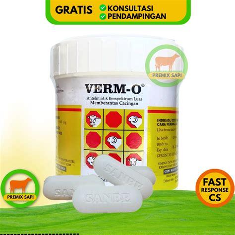 Jual Verm O Bolus Pcs Obat Cacing Oxfendazole Spektrum Luas Hewan