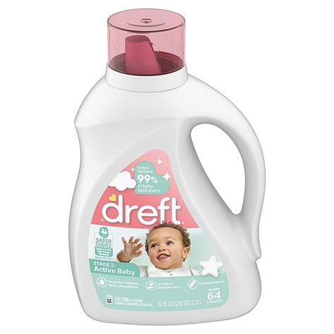 Dreft Stage 2 Active Baby 92 Fl Oz Liquid Laundry Detergent 64