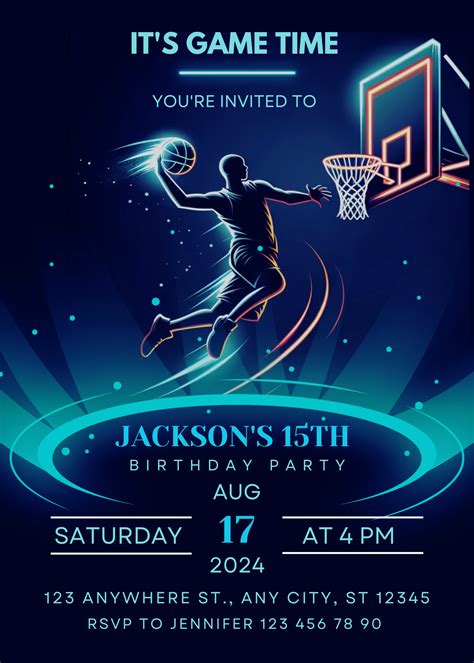 Editable Basketball Invitation Basketball Birthday Invite Instant Download Basketball