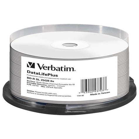 Amazon.com: Verbatim BD-R Blank Blu-ray Discs 25 GB - 6X Burning Speed, Printable, 25-Pack ...