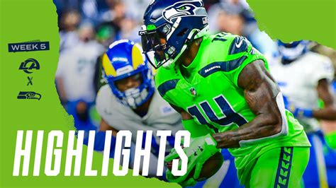 2021 Week 5 Seahawks vs. Rams DK Metcalf Highlights