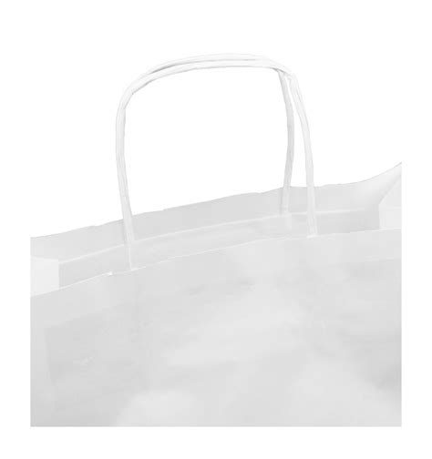 Bolsa Papel Kraft Blanca Con Asas G M X Cm Uds