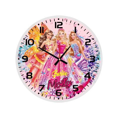 Mattel Barbie Fashion Glass Wall Clock For Your Kids Décor