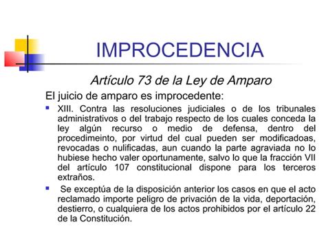 Principios Rectores Del Juicio De Amparo Ppt