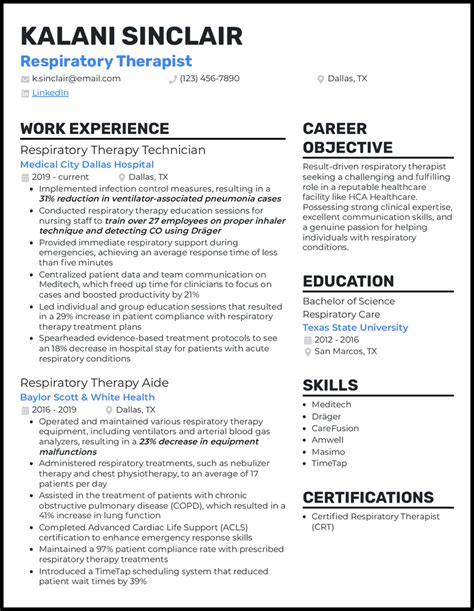 3 Respiratory Therapist Resume Examples That Work in 2025