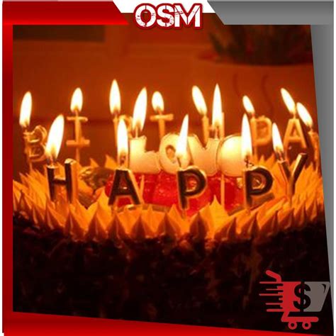 Jual Li Lilin Tulisan Happy Birthday Lilin Kue Ulang Tahun