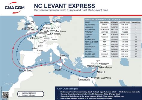 CMA CGM Reshuffles North Europe East Med Levant Service Port