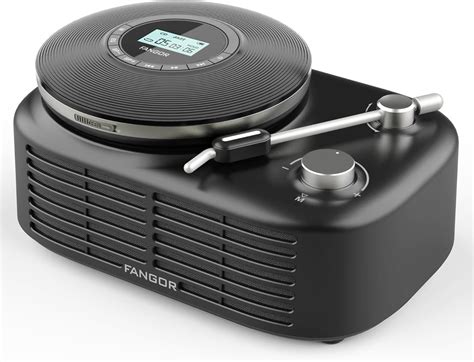 Fangor Reproductor De Cd Port Til Con Altavoz Bluetooth Base