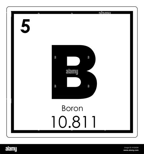 Boron Chemical Element Periodic Table Science Symbol Stock Photo Alamy