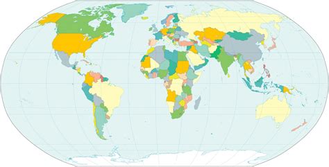 Blank world map with countries