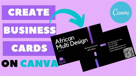 How To Create Digital Business Cards On Canva Min Tutorial Youtube