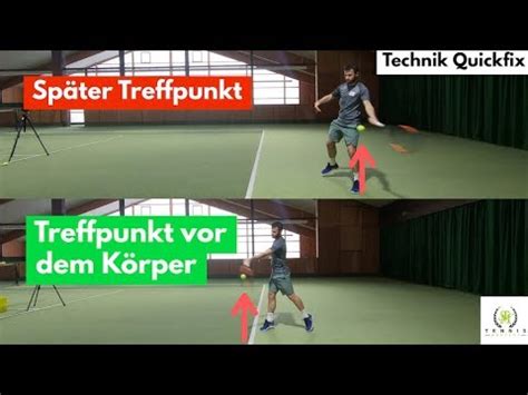 Treffpunkt Vorhand und Rückhand verbessern Technik Quickfix Tennis