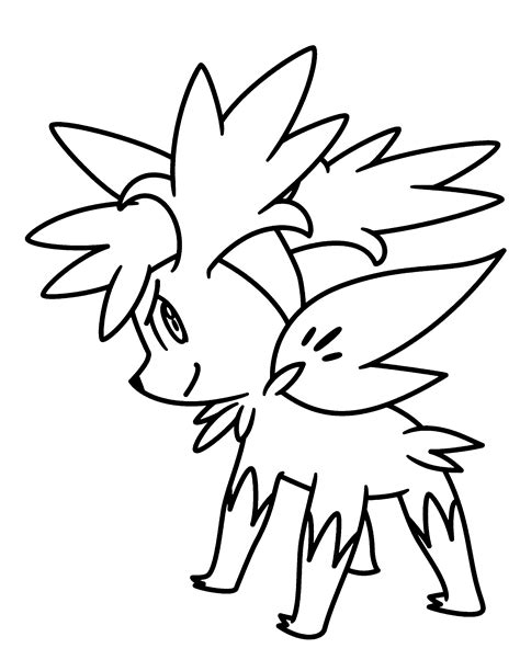 Malvorlage Shaymin Himmlisches Shaymin Pok Mon Zum Ausdrucken Und