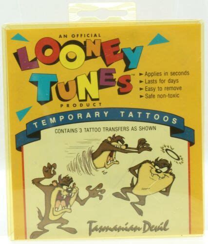 Looney Tunes Temporary Tattoos - (Taz) Tasmanian Devil - New | #4573497784