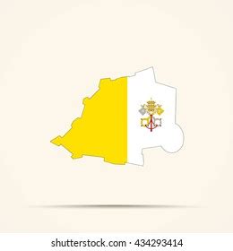 Map Vatican Vatican Flag Colors Stock Illustration 434293414