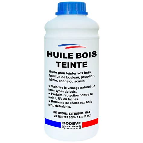 Huile Bois Teinte 1 L Codeve Bois Vert Pour La Protection De