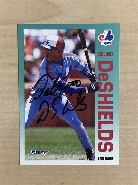 Delino Deshields Montreal Expos Signed Autographed Fleer Card