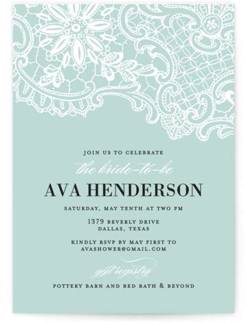 White Lace Foil-Pressed Wedding Invitations by Lauren Chism | Minted