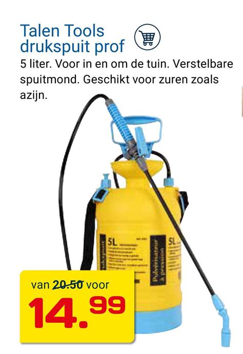 Talen Tools Drukspuit Prof Aanbieding Bij Kluswijs