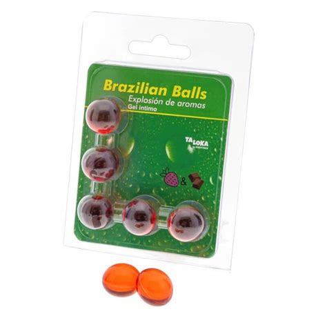 TALOKA BRAZILIAN BALLS GEL ÍNTIMO FRESA CHOCOLATE 5 BOLAS Madison