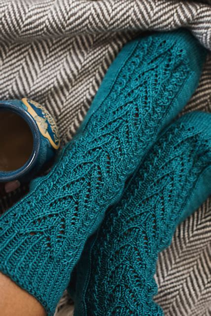 Ravelry Mint Teal Leaves Socks Pattern By Penny Zukoski