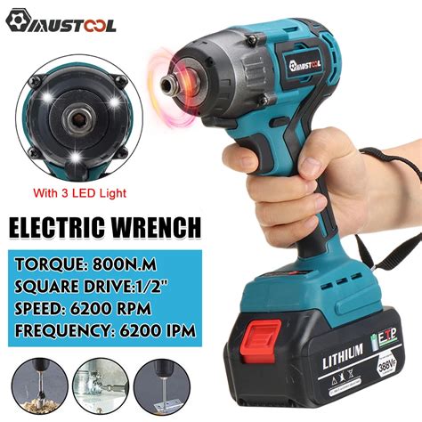 388VF 800N M Brushless Cordless Electric Impact Wrench With 3 LED