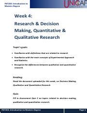 Decision Making Qualitative And Quantitative Pdf FNT203