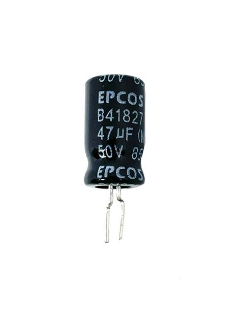 Kit Com 25 PeÇas Capacitor Eletrolitico 47uf 50v Radial 85º 65x115mm B41827 PrÉ Cortado Epcos