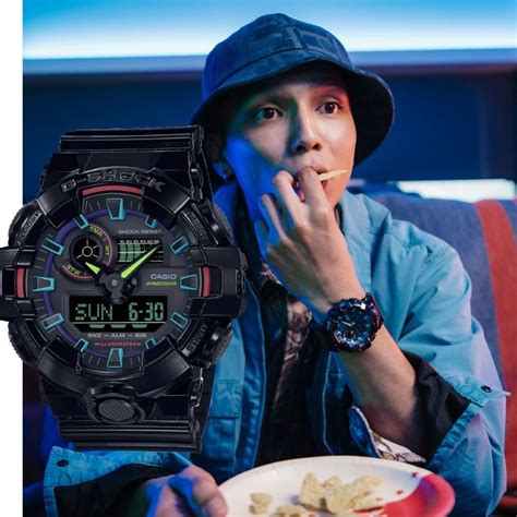 Casio卡西歐 G Shock 電競美學 虛擬虹光 大錶徑 雙顯系列 Ga 700rgb 1a 蝦皮購物